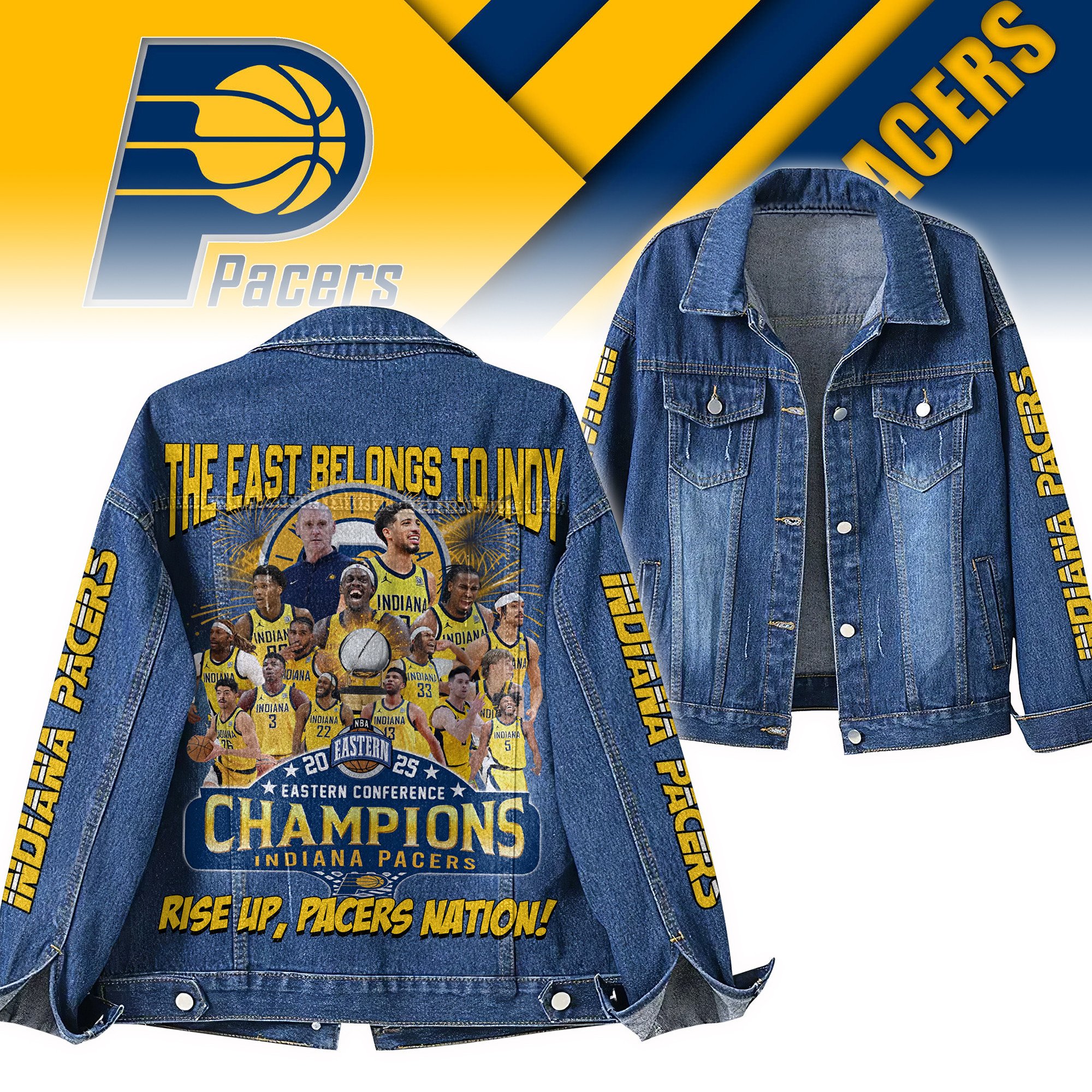 Indiana Pacers NBA Denim Jacket Gift For Fans