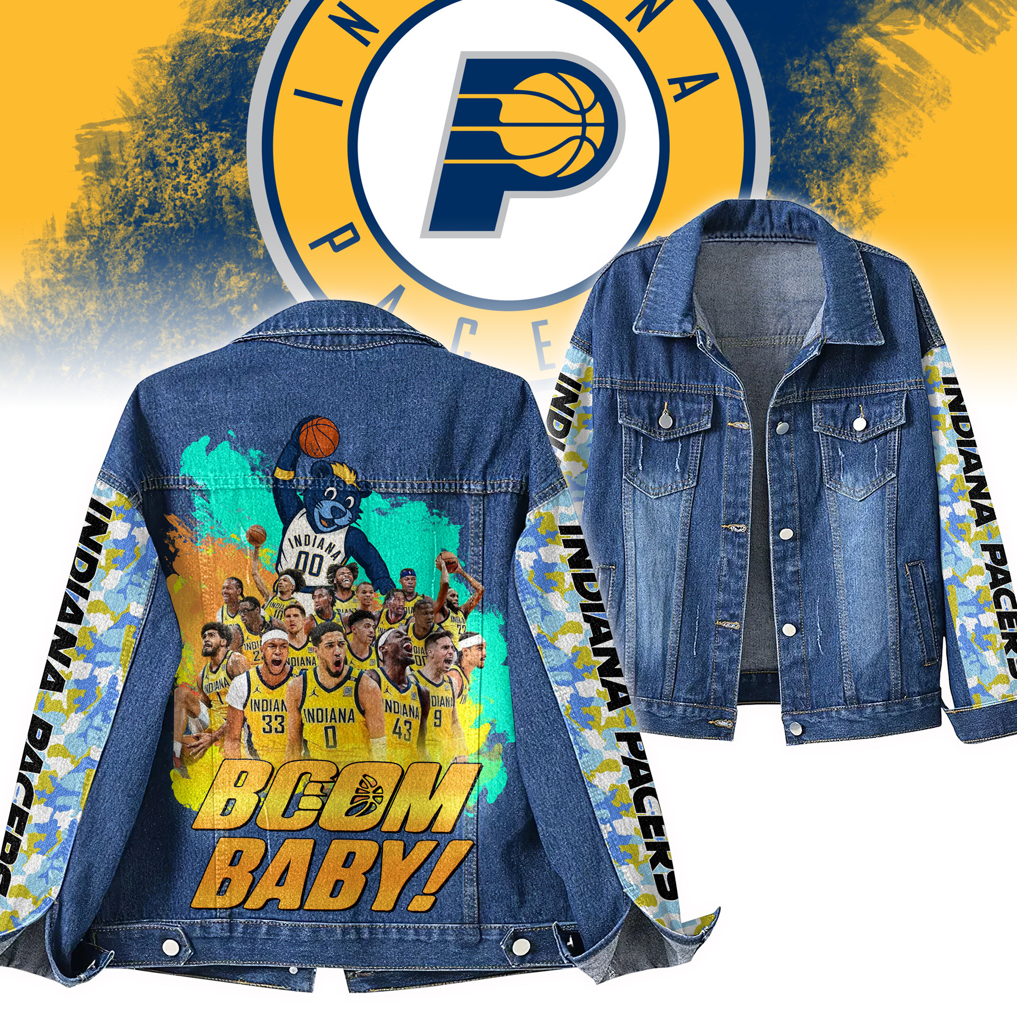 Indiana Pacers NBA Denim Jacket Gift For Fans