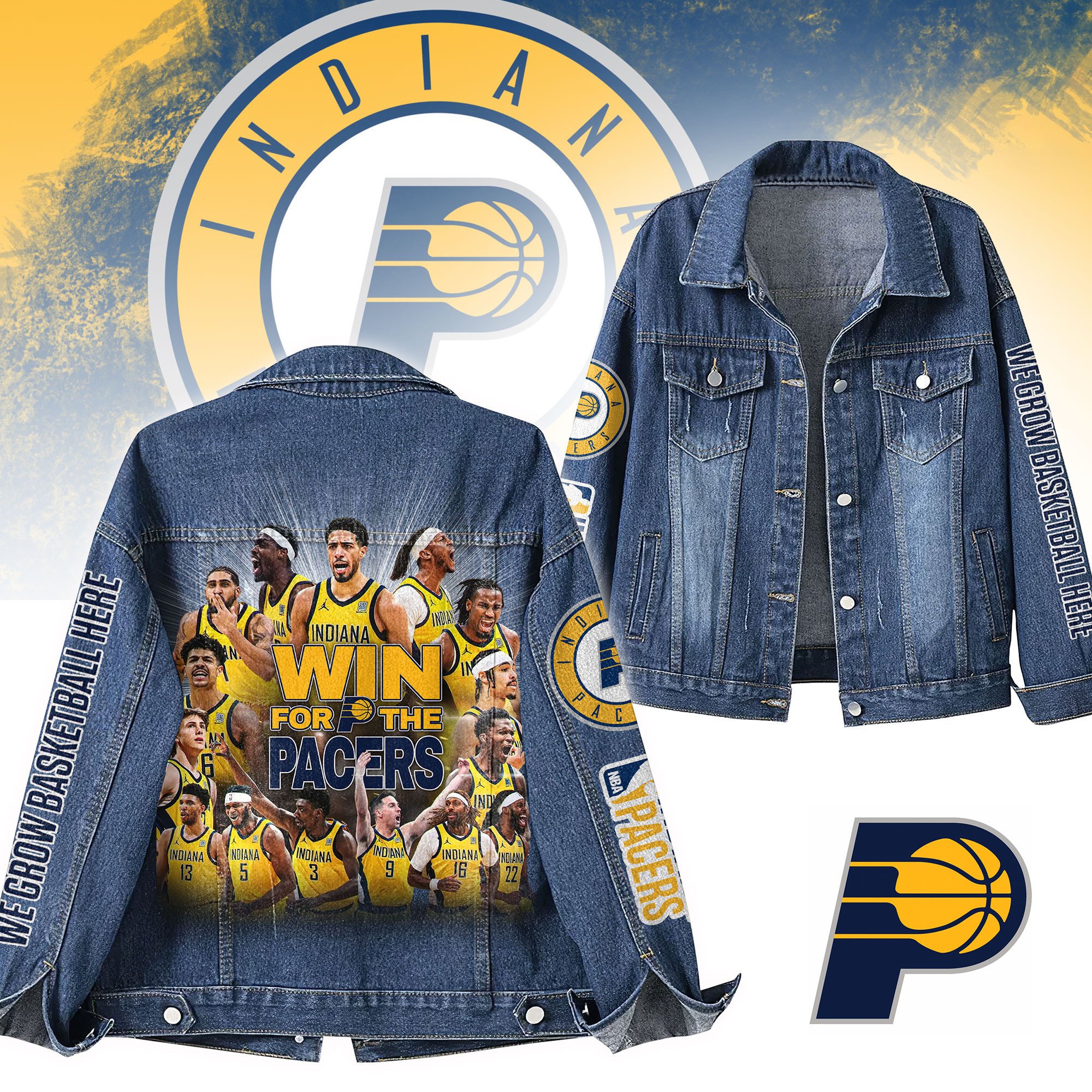 Indiana Pacers NBA Denim Jacket Gift For Fans