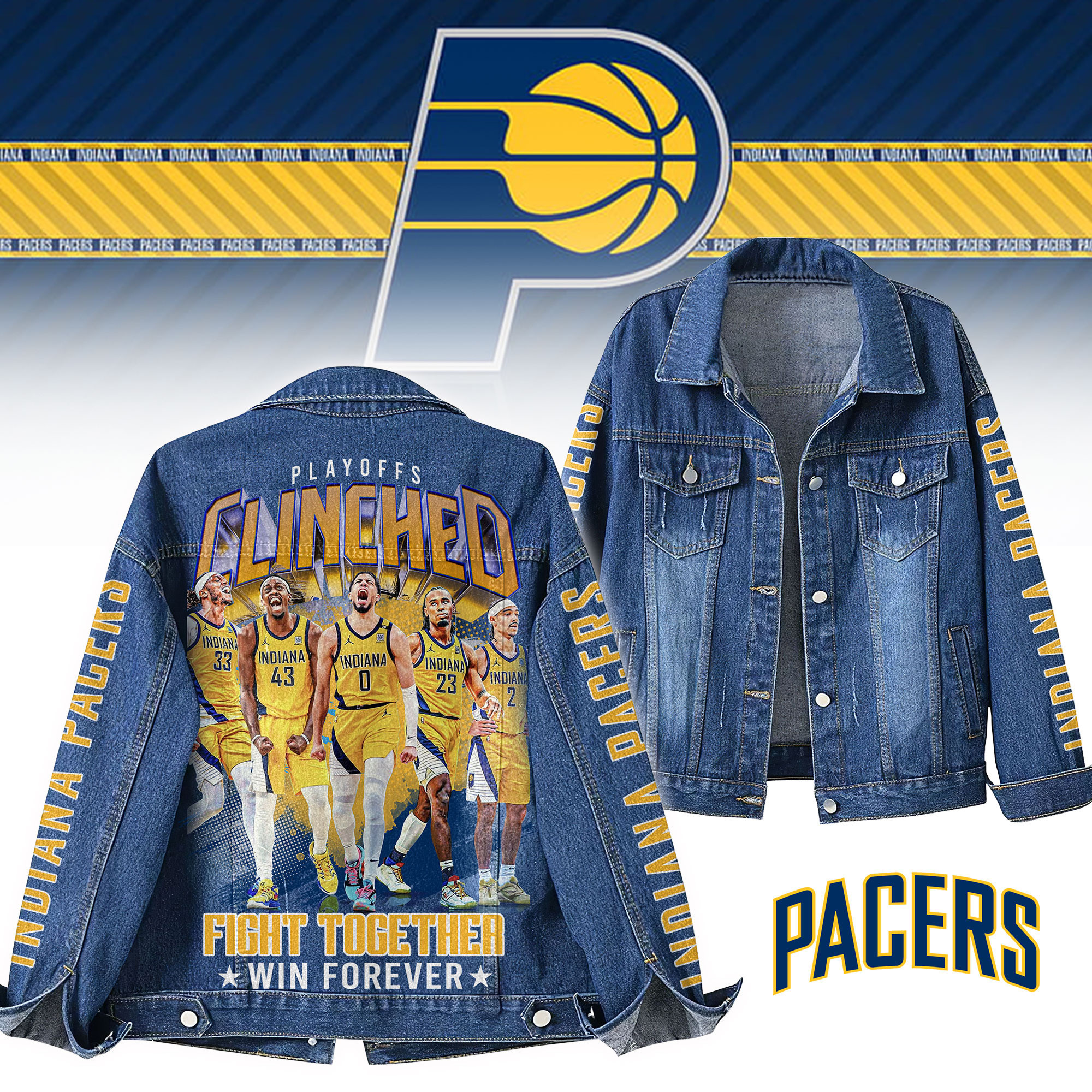 Indiana Pacers NBA Denim Jacket Gift For Fans