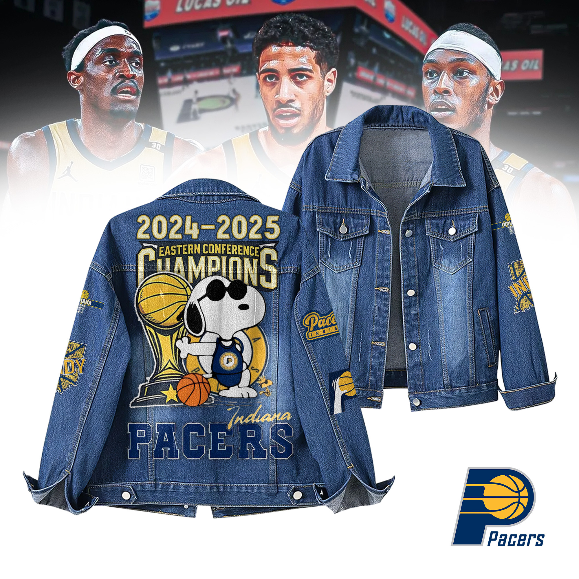 Indiana Pacers NBA Denim Jacket Gift For Fans
