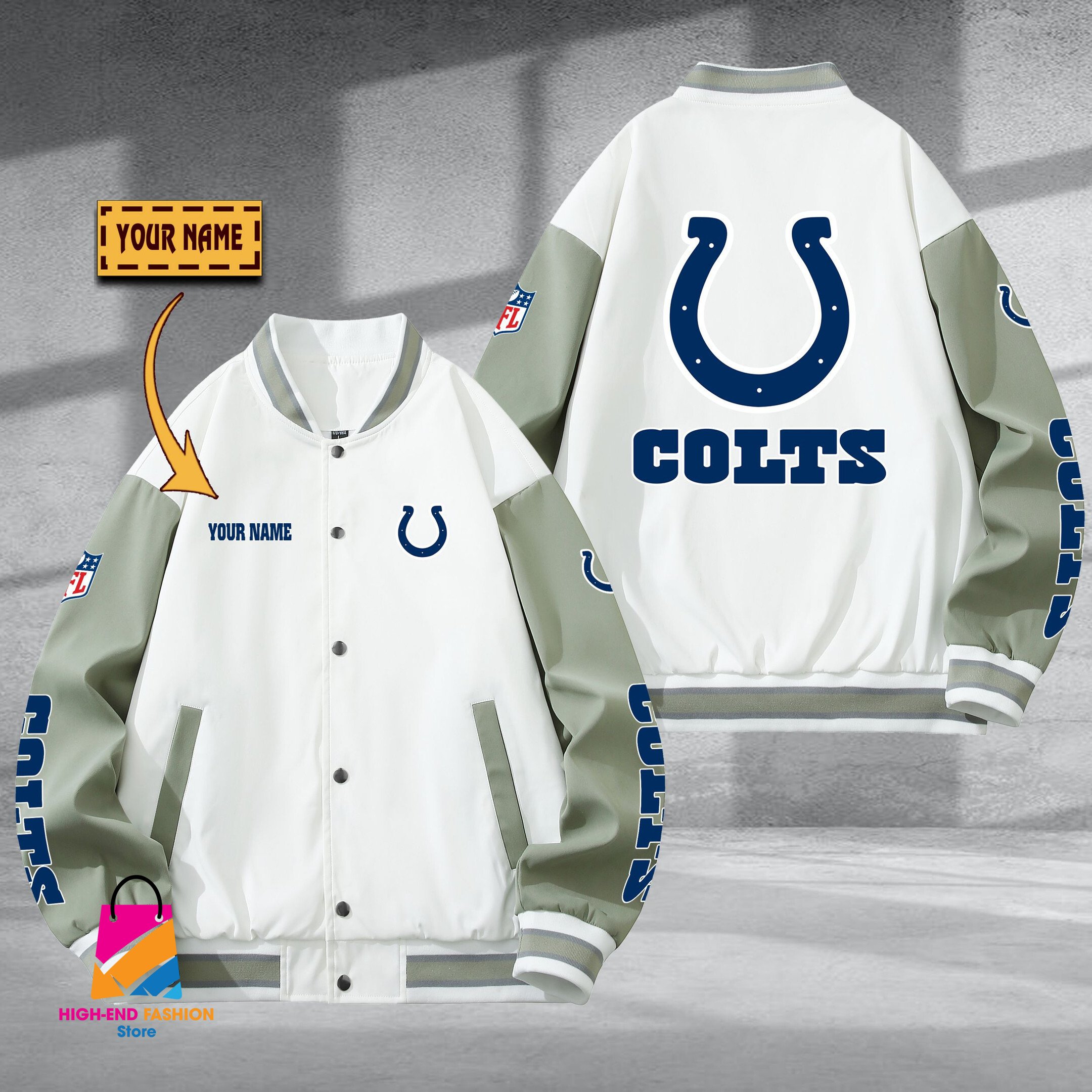 Indianapolis Colt NFL Style Baseball Jacket For Fan