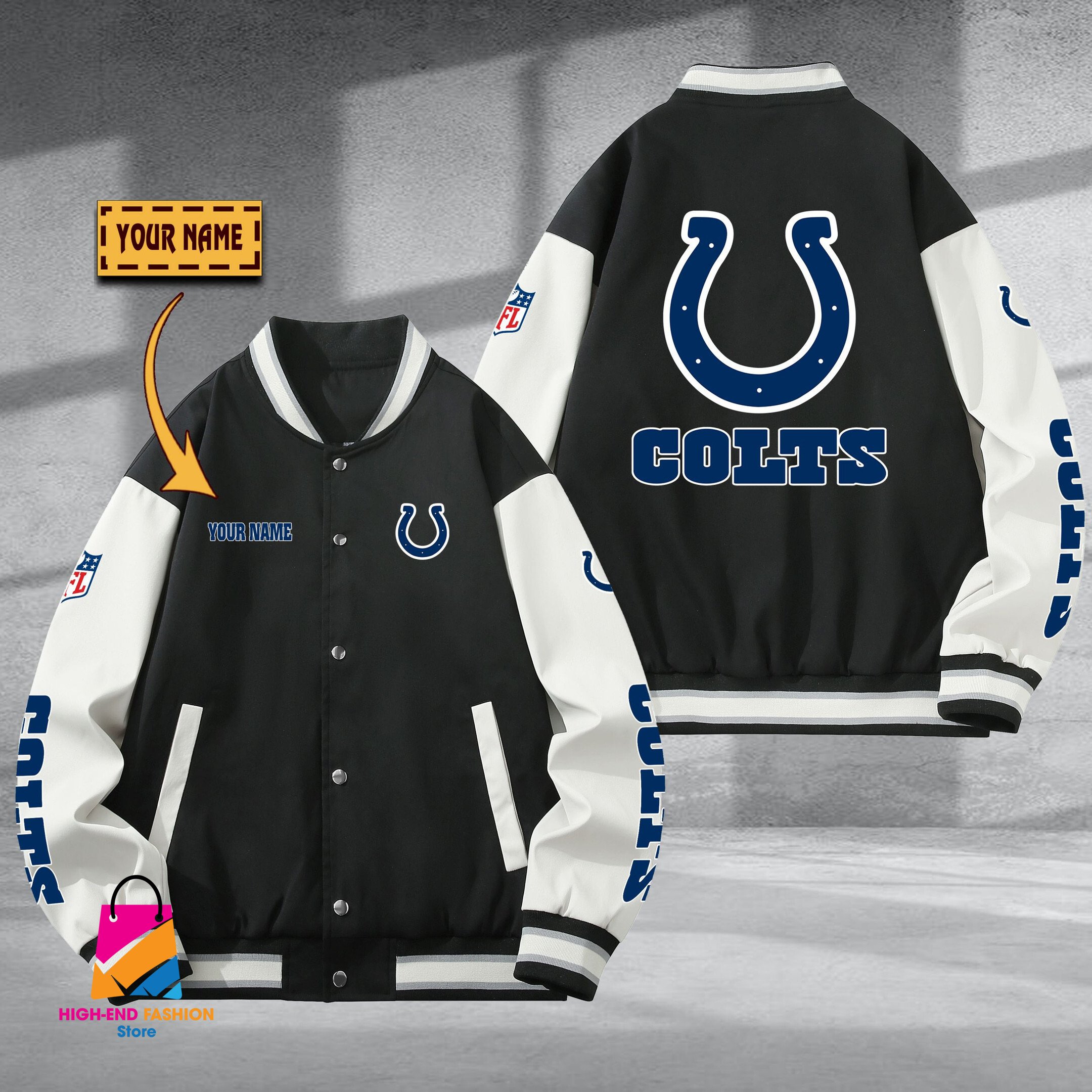 Indianapolis Colt NFL Style Baseball Jacket For Fan