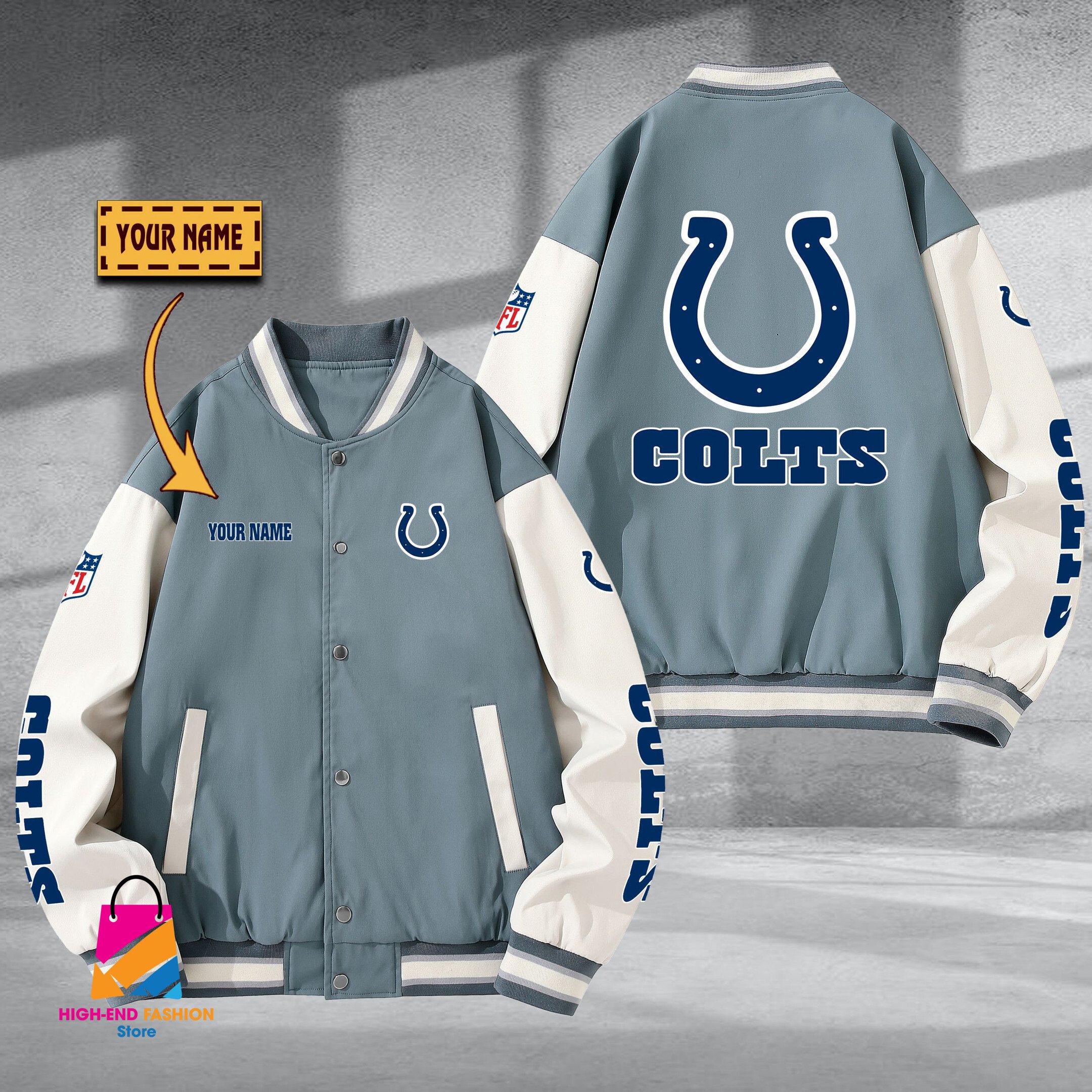 Indianapolis Colt NFL Style Baseball Jacket For Fan
