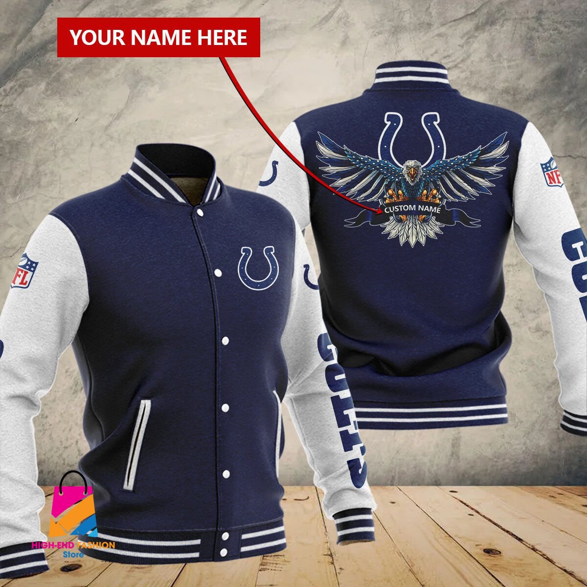 Indianapolis Colts NFL Style Baseball Jacket For Fan