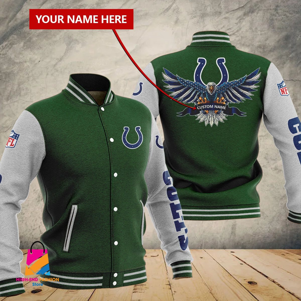 Indianapolis Colts NFL Style Baseball Jacket For Fan