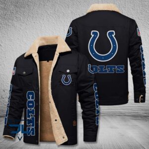 Indianapolis Colts NFL Style Fleece Thermal Cotton Jacket For Fans