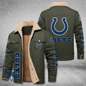 Indianapolis Colts NFL Style Fleece Thermal Cotton Jacket For Fans