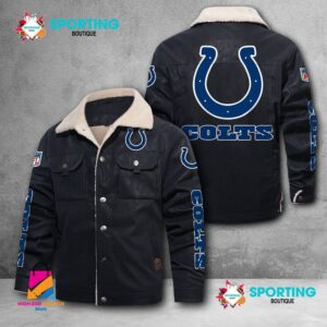 Indianapolis Colts NFL Style Fleece Thermal Cotton Jacket For Fans