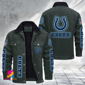 Indianapolis Colts NFL Style Fleece Thermal Cotton Jacket For Fans