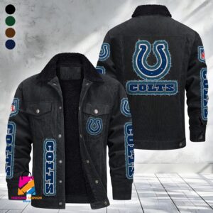Indianapolis Colts NFL Style Fleece Thermal Cotton Jacket For Fans