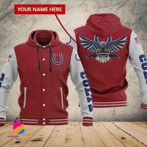 Indianapolis Colts NFL Style Hooded Baseball Jacket For Fan
