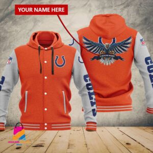 Indianapolis Colts NFL Style Hooded Baseball Jacket For Fan