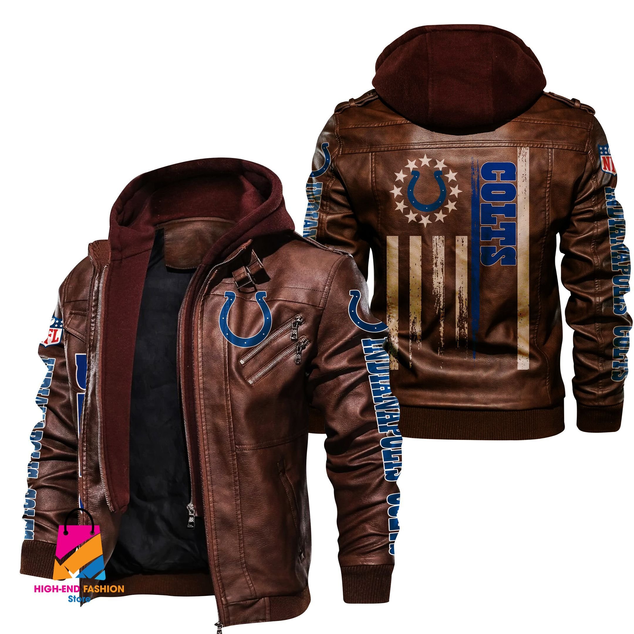 Indianapolis Colts NFL Style Leather Jacket For Fan