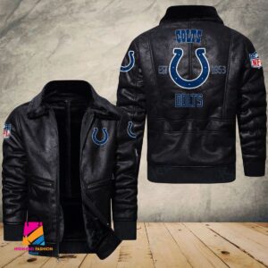 Indianapolis Colts NFL Style Leather Jacket For Fans