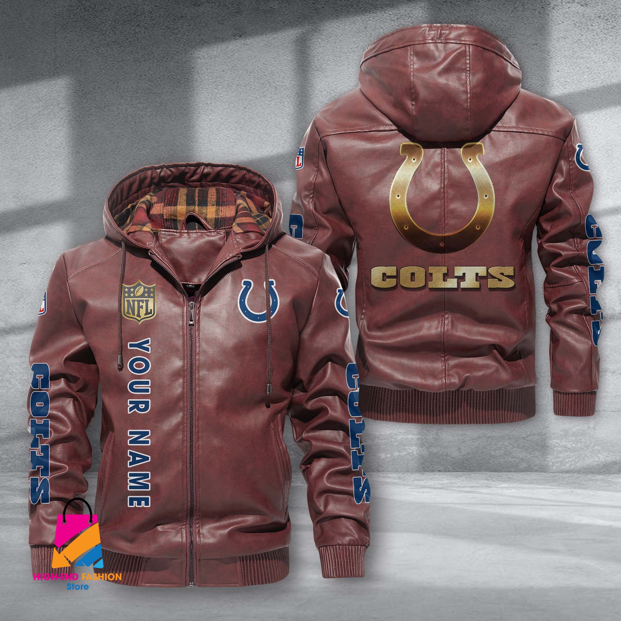 Indianapolis Colts NFL Style Leather Jacket For Fans