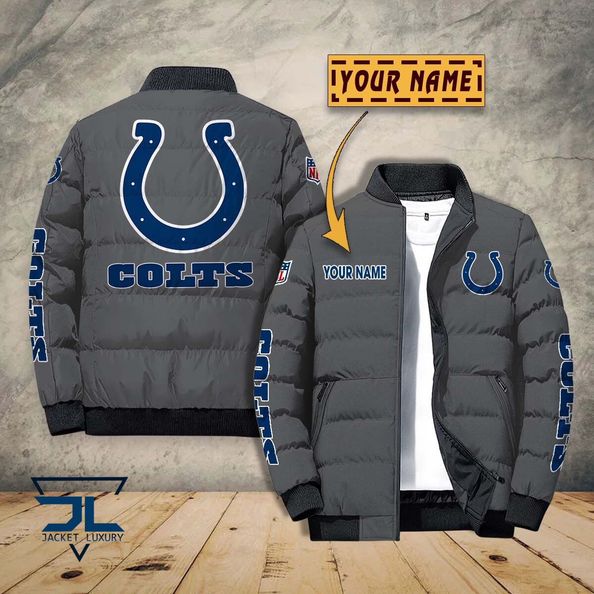 Indianapolis Colts NFL Style Puffer Jacket For Fans