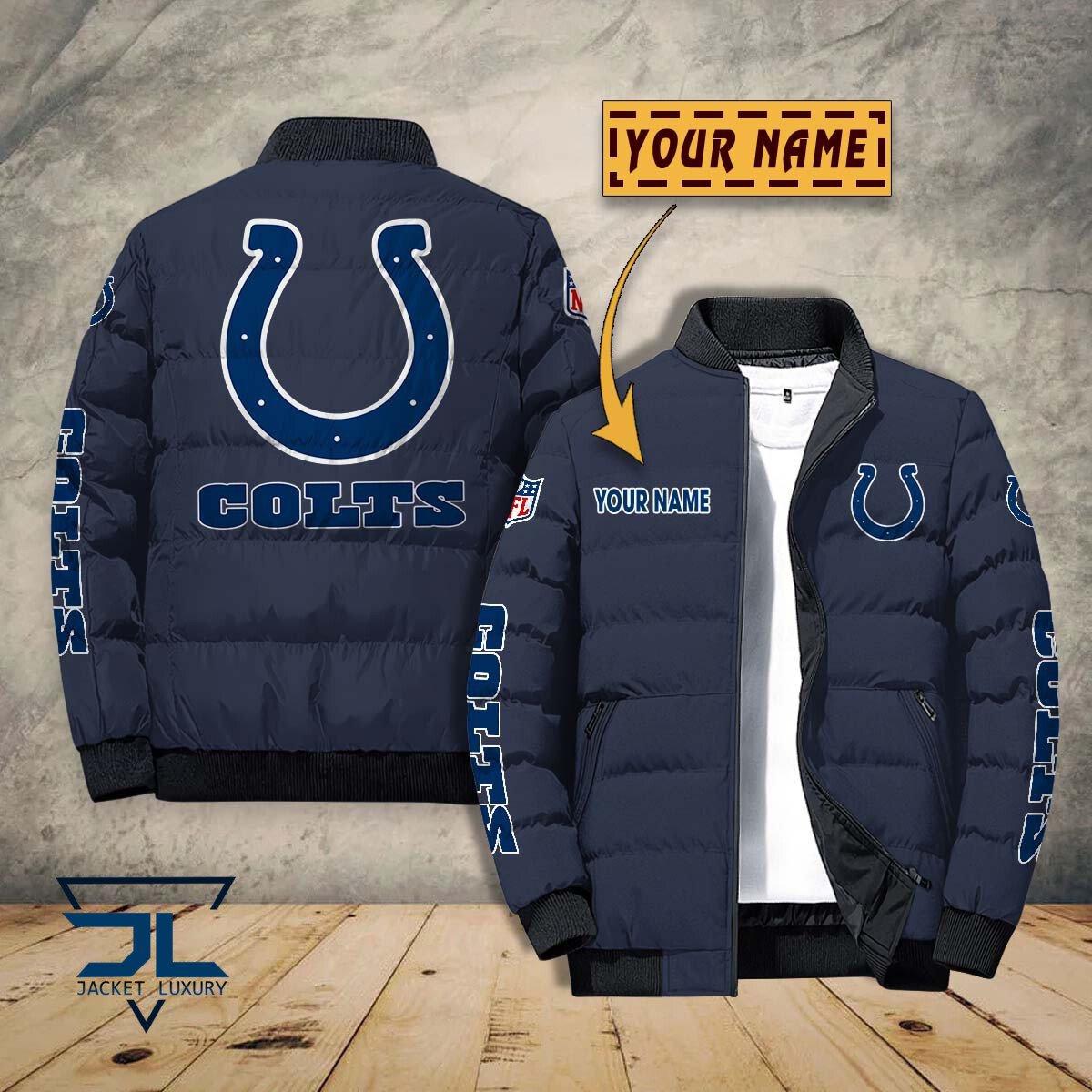 Indianapolis Colts NFL Style Puffer Jacket For Fans
