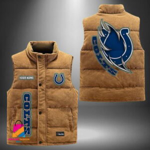 Indianapolis Colts NFL Style Sleeveless Puffer Jacket For Fans