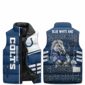 Indianapolis Colts NFL Style Sleeveless Puffer Jacket For Fans