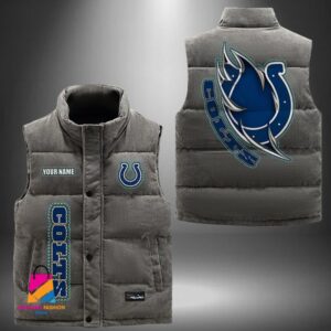 Indianapolis Colts NFL Style Sleeveless Puffer Jacket For Fans