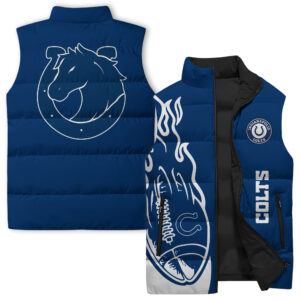 Indianapolis Colts NFL Style Sleeveless Puffer Jacket For Fans