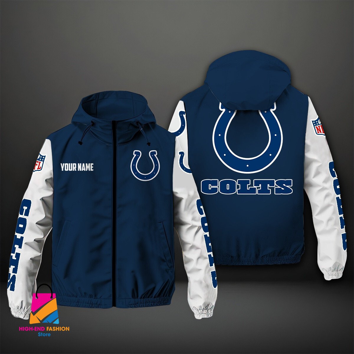 Indianapolis Colts NFL Style Windbreaker Jacket For Fans
