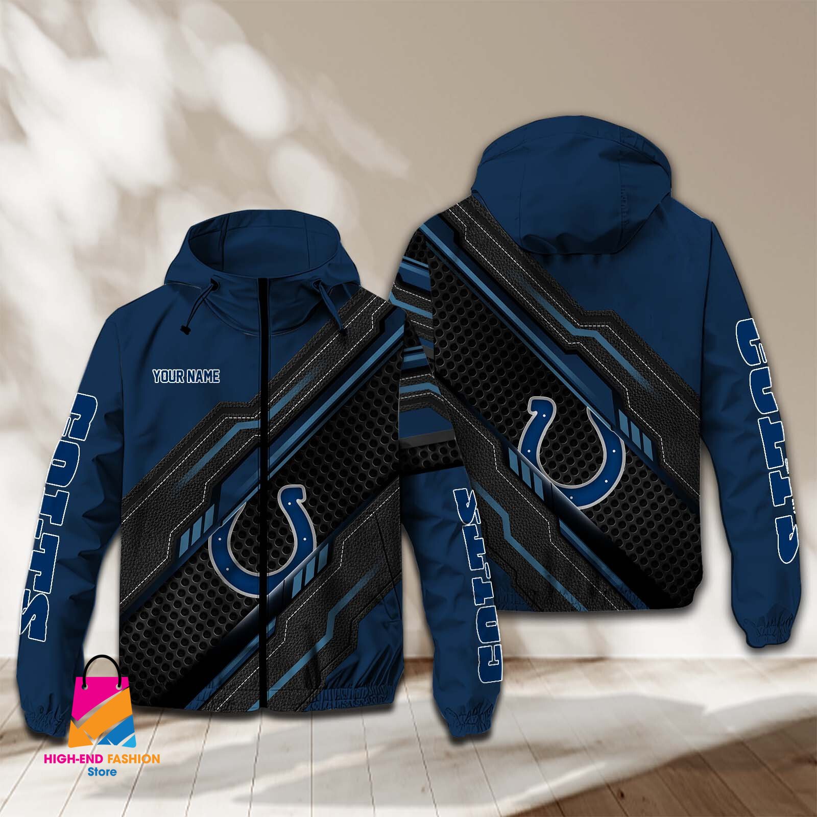 Indianapolis Colts NFL Style Windbreaker Jacket For Fans