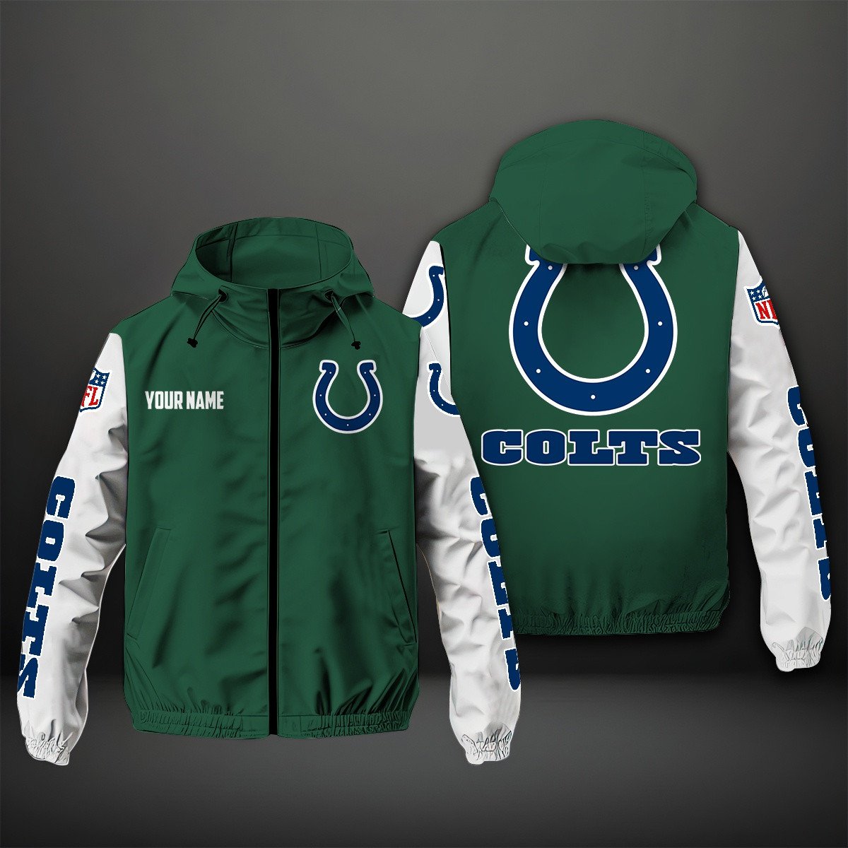 Indianapolis Colts NFL Style Windbreaker Jacket For Fans