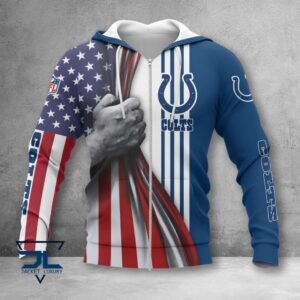 Indianapolis Colts NFL Style Zip Hoodie Jacket For Fans