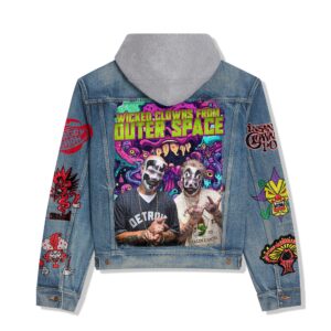 Insane Clown Posse Music Style Hooded Denim Jacket For Fans