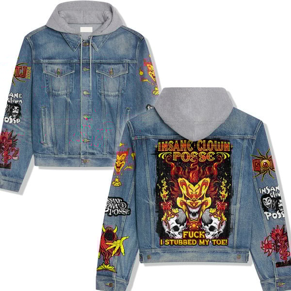 Insane Clown Posse Music Style Hooded Denim Jacket For Fans