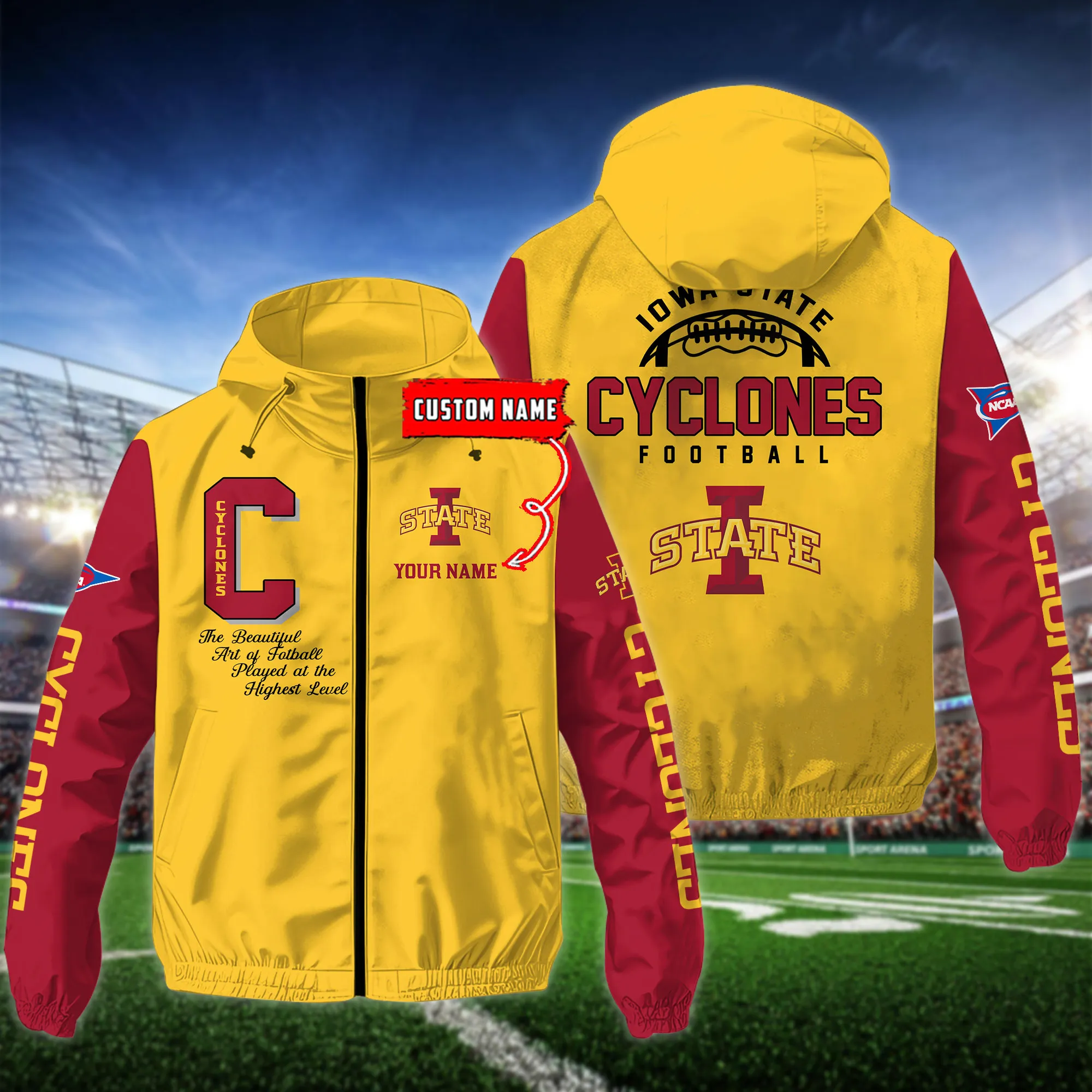 Iowa State Cyclones NCAA Personalized Style Windbreaker Jacket For Fans