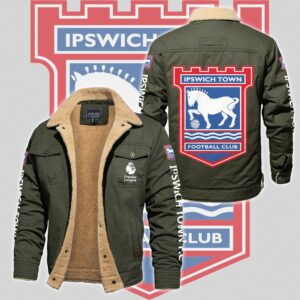 Ipswich Town F.C EPL Style Fleece Thermal Cotton Jacket For Fans