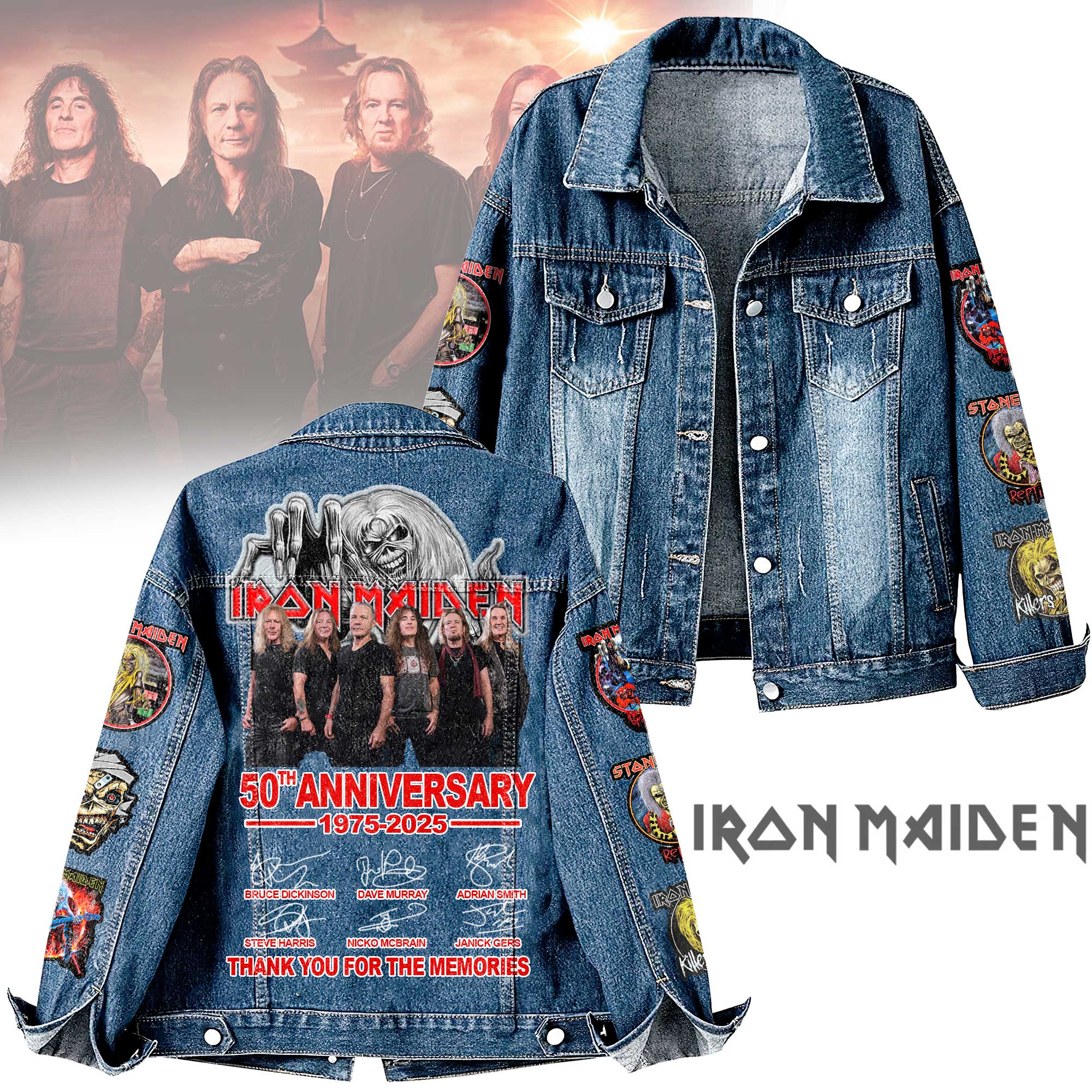 Iron Maiden Music Denim Jacket Gift For Fans