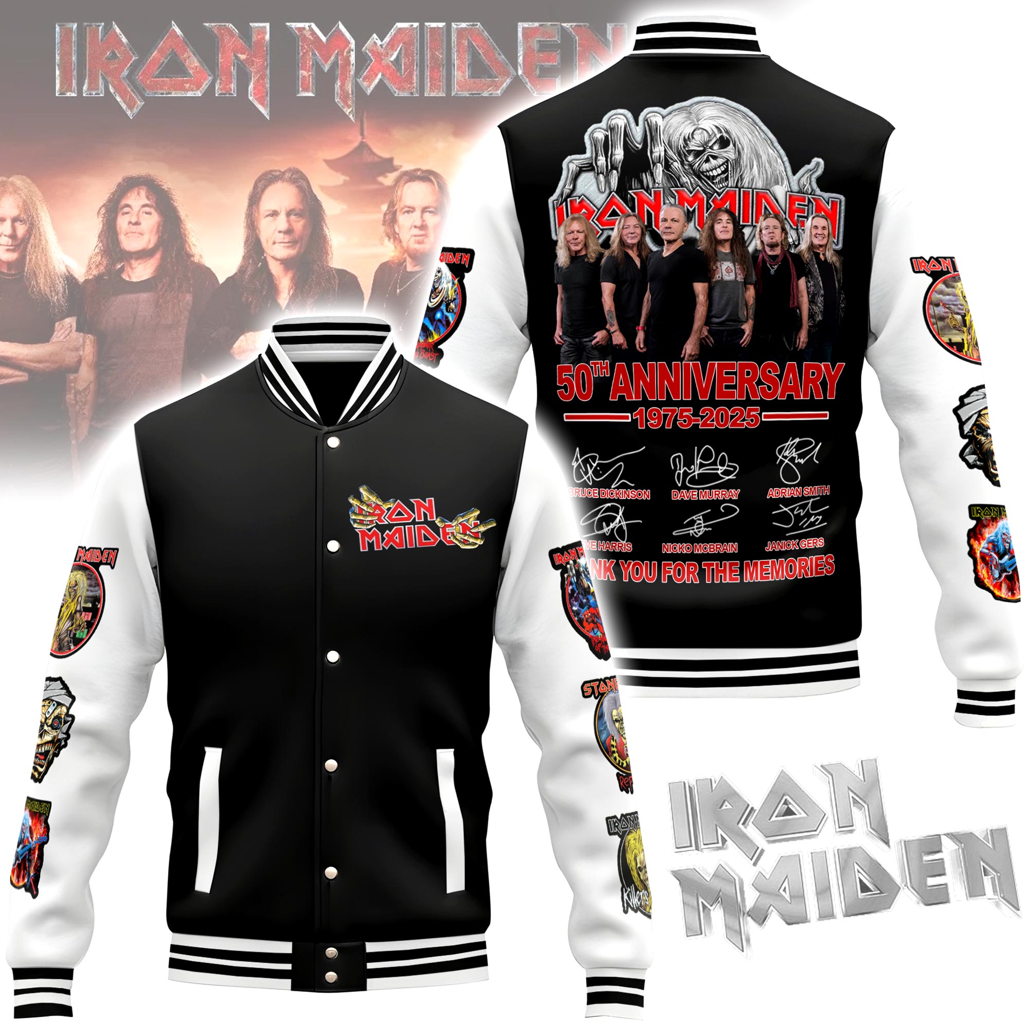 Iron Maiden Music Style Baseball Jacket