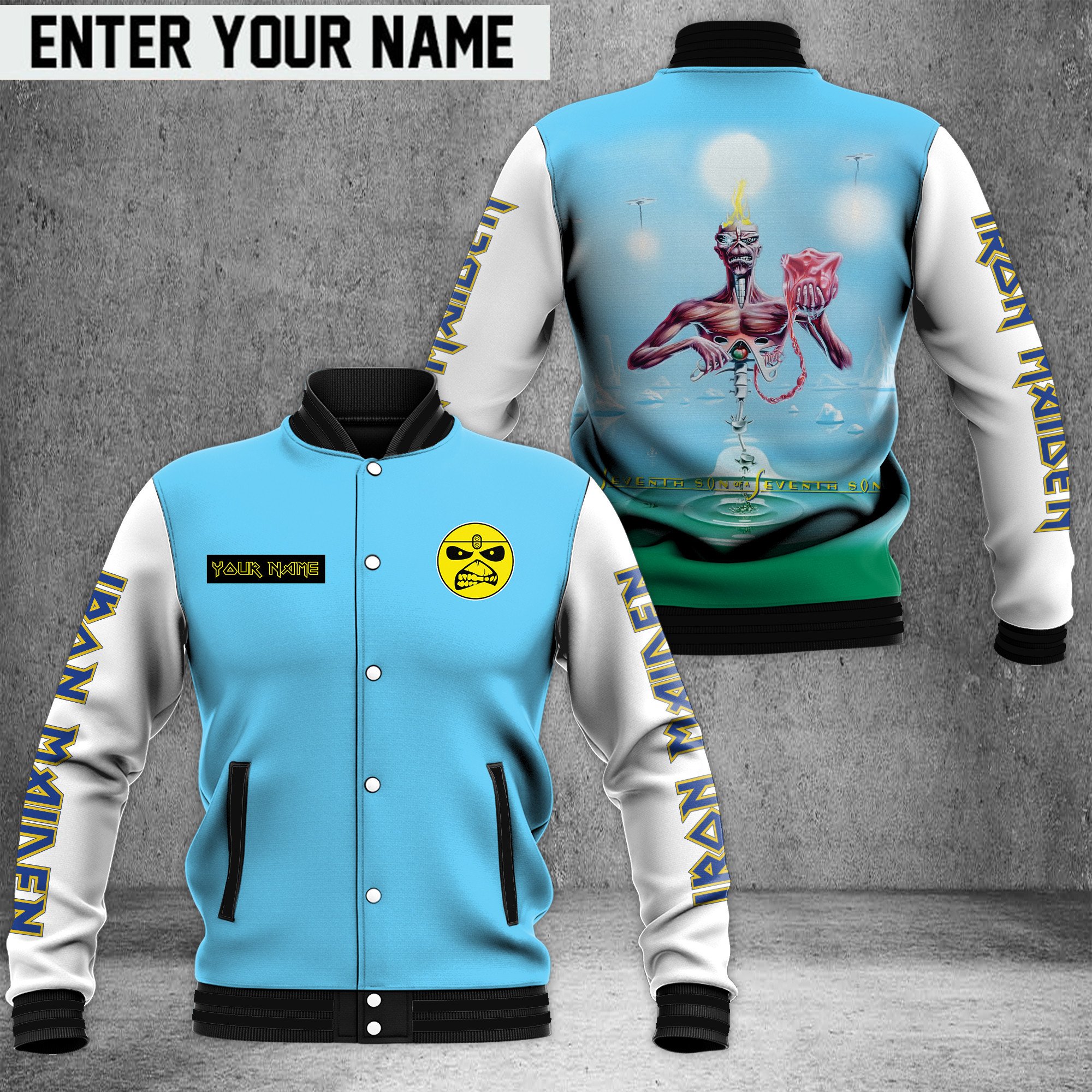 Iron Maiden Music Style Baseball Jacket For Fans