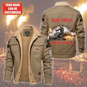 Iron Maiden Music Style Fleece Thermal Cotton Jacket For Fans