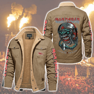 Iron Maiden Music Style Fleece Thermal Cotton Jacket For Fans