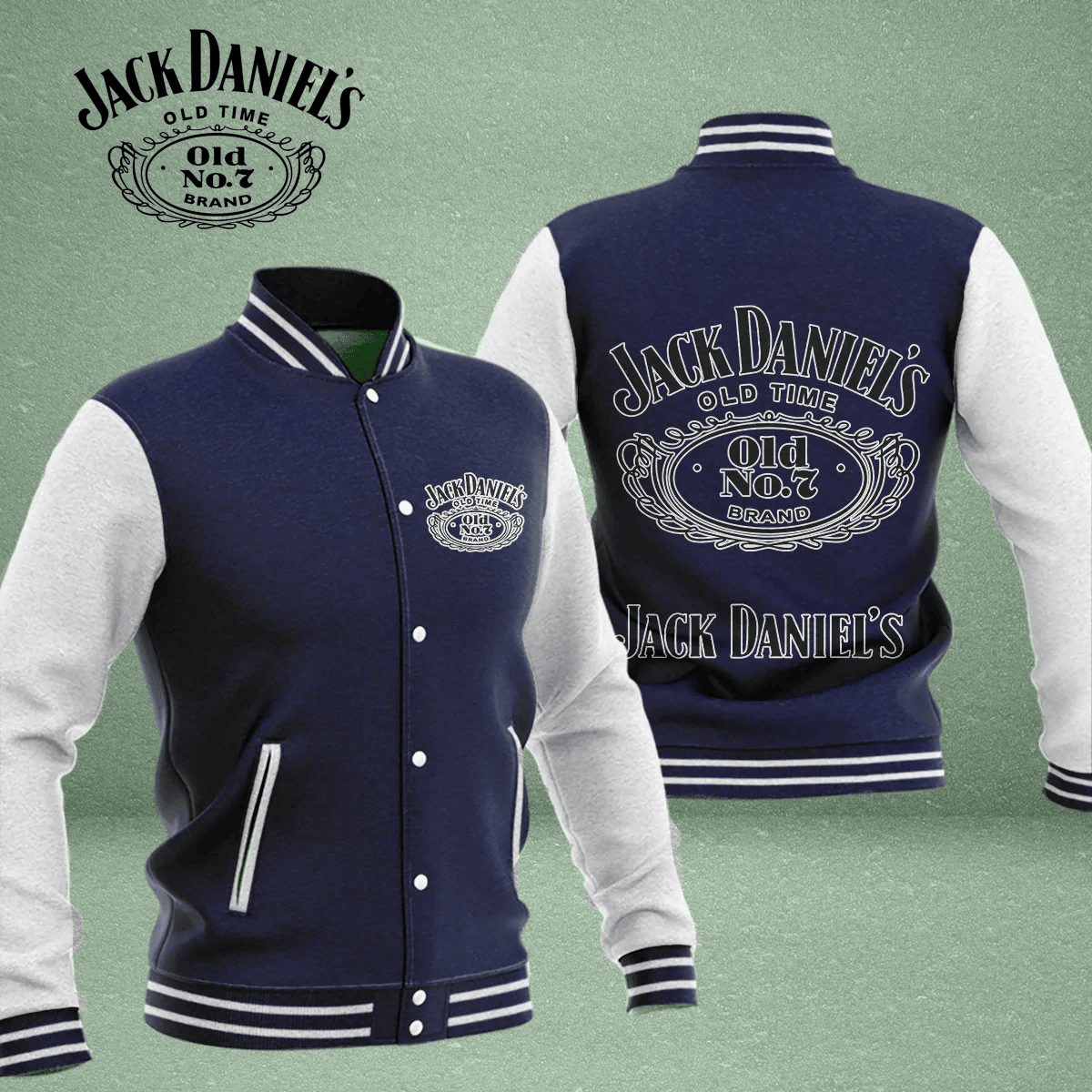 Jack Daniel's Whiskey Style Baseball Jacket For Fans