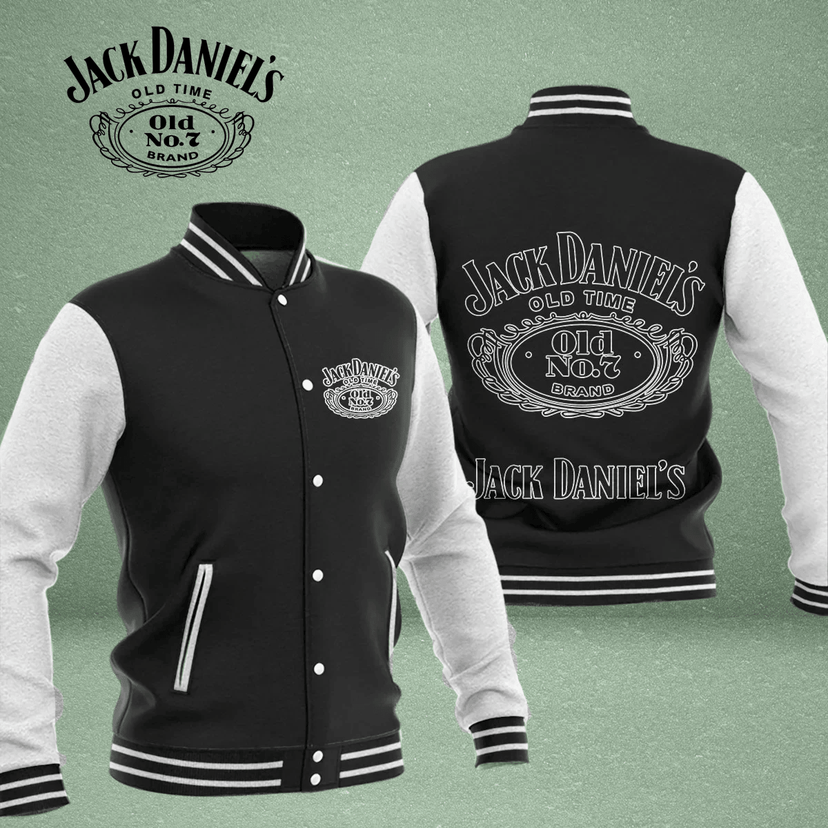 Jack Daniel's Whiskey Style Baseball Jacket For Fans