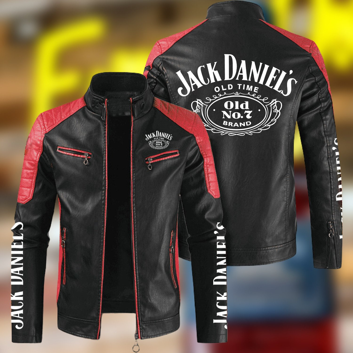 Jack Daniel's Whiskey Style Leather Jacket For Fans