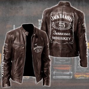 Jack Daniel's Whiskey Style Leather Jacket For Fans