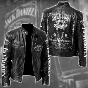 Jack Daniel's Whiskey Style Leather Jacket For Fans