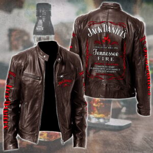 Jack Daniel's Whiskey Style Leather Jacket For Fans