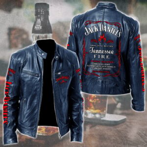 Jack Daniel's Whiskey Style Leather Jacket For Fans
