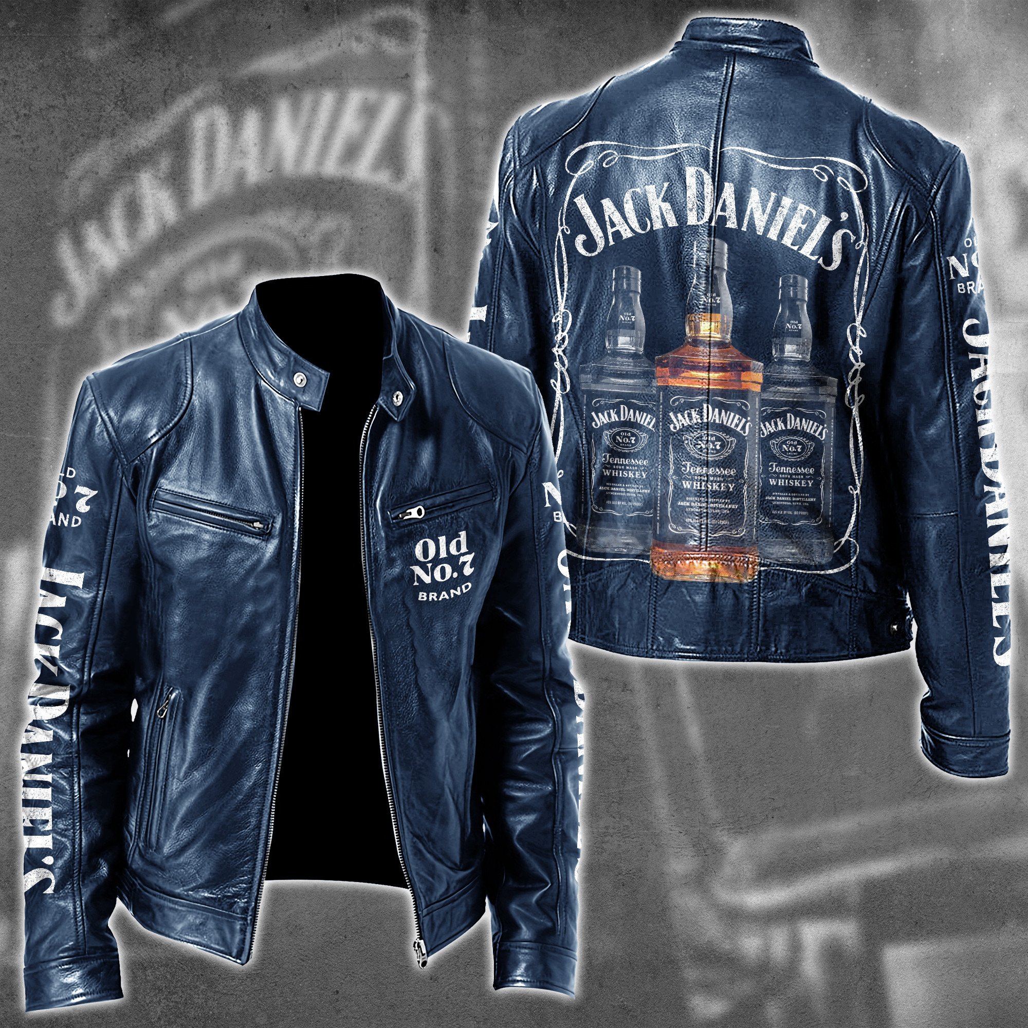 Jack Daniel's Whiskey Style Leather Jacket For Fans