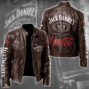 Jack Daniel's Whiskey Style Leather Jacket For Fans