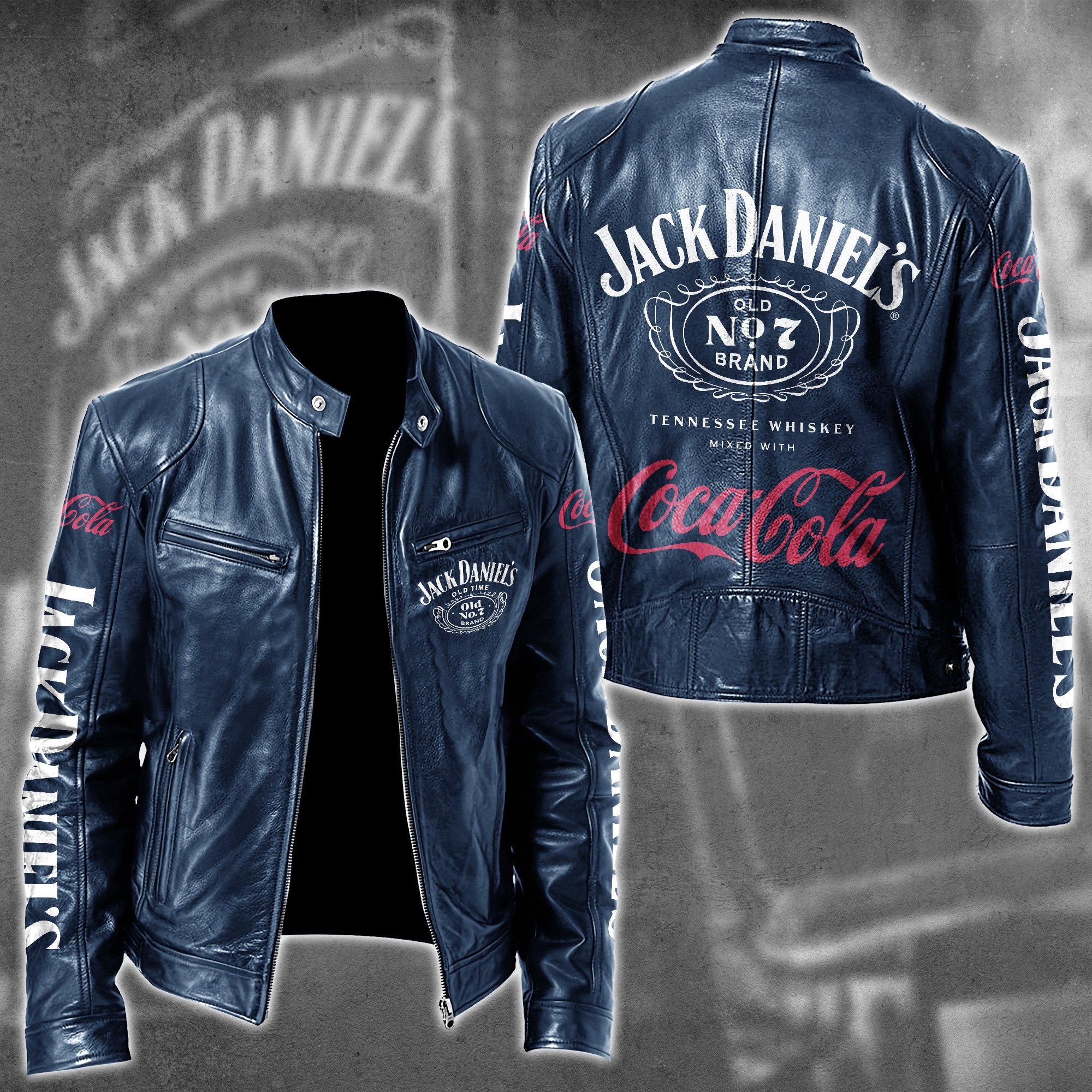 Jack Daniel's Whiskey Style Leather Jacket For Fans