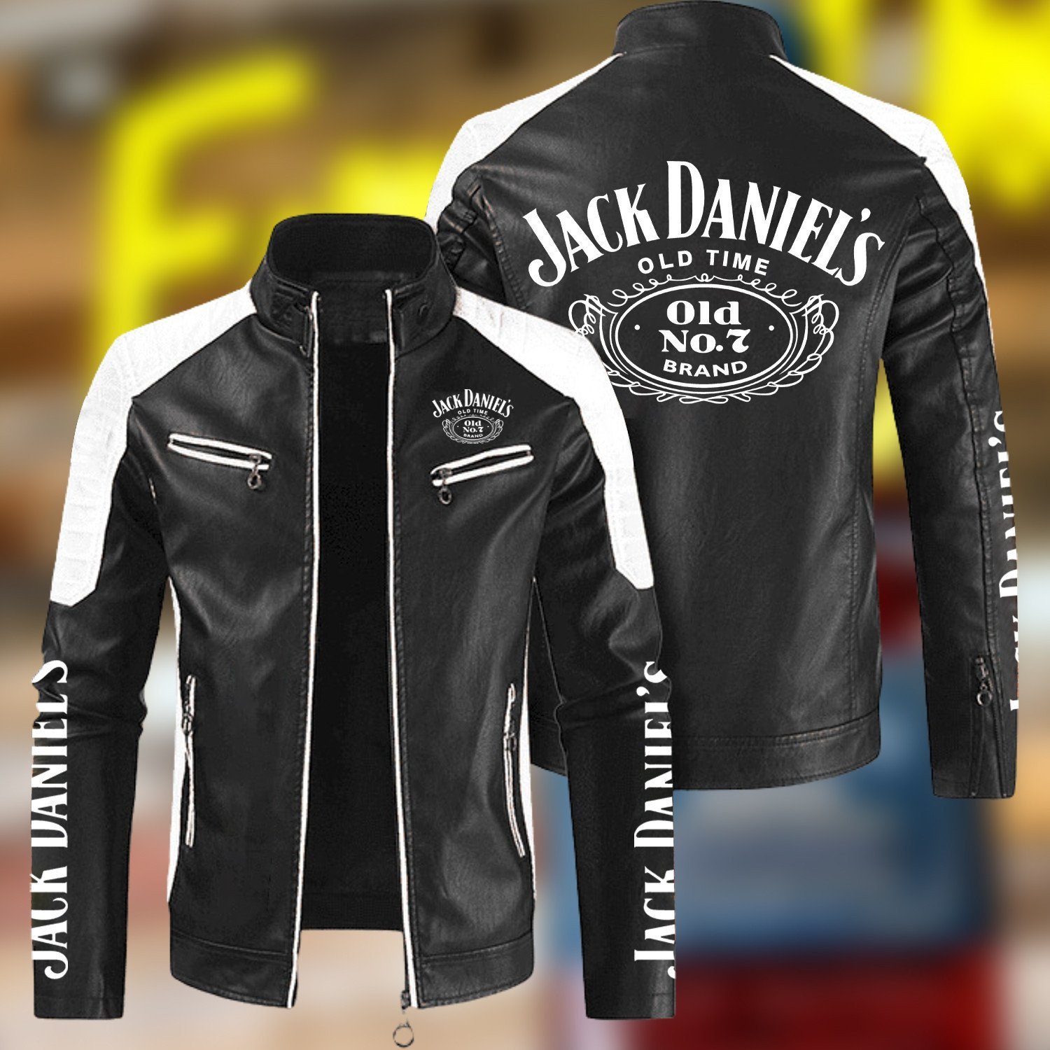 Jack Daniel's Whiskey Style Leather Jacket For Fans